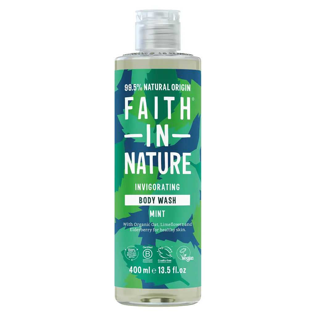 Гель для душу Faith in Nature натуральний з м'ятою 400 мл (708002403774)
