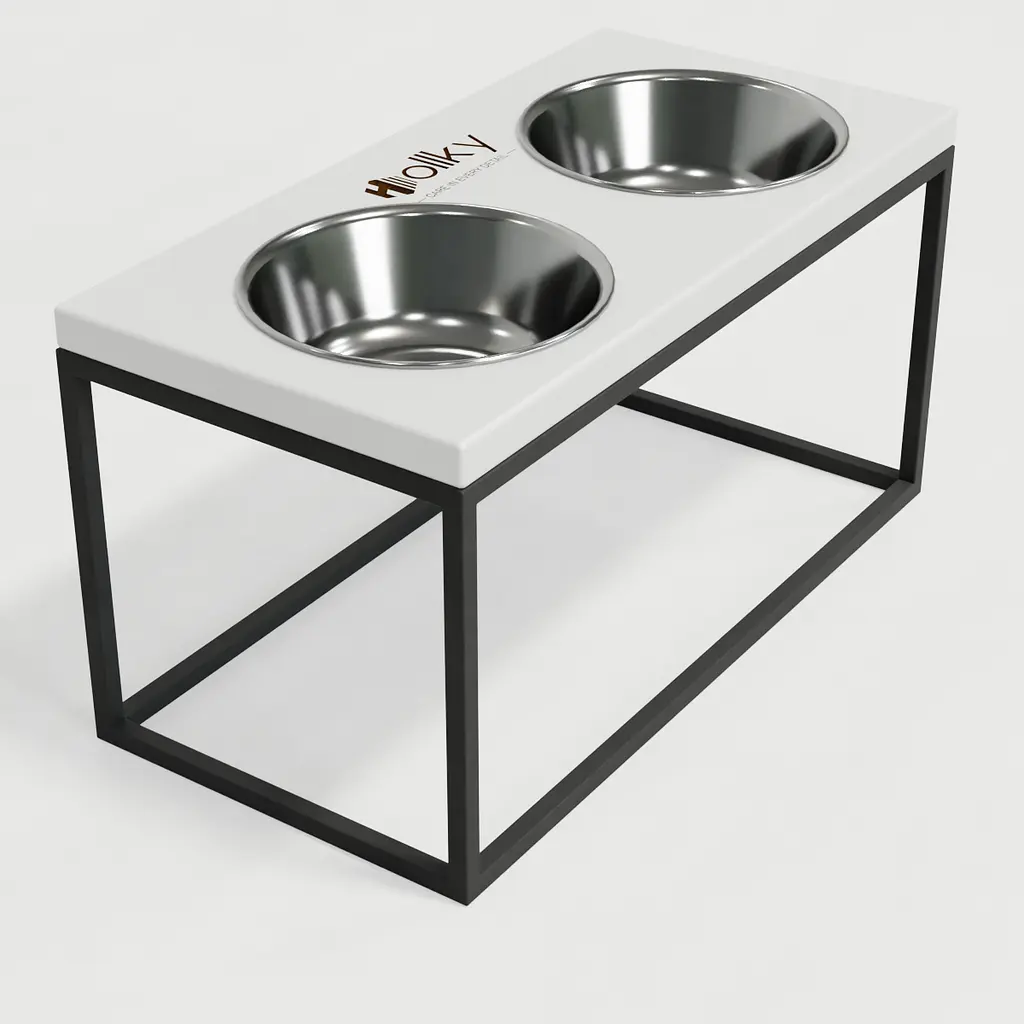 Hollky Base L — миски на підставці для середніх і великих собак (2 × 0,95 л, висота 20 см) - фото 9