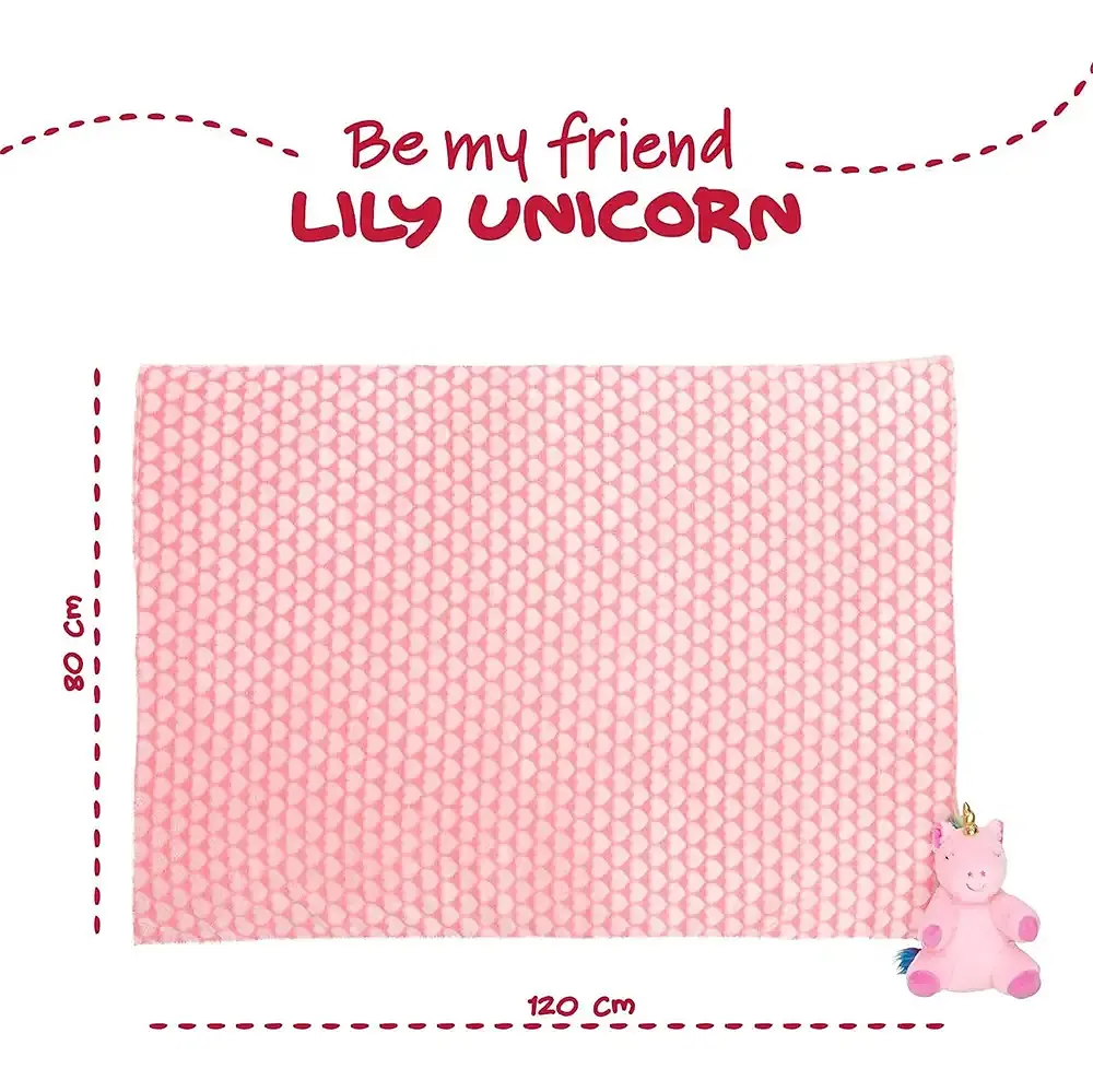 Плед Perletti Toys Lily Unicorn з м'якою іграшкою 120x80 см рожевий (P13069) - фото 6