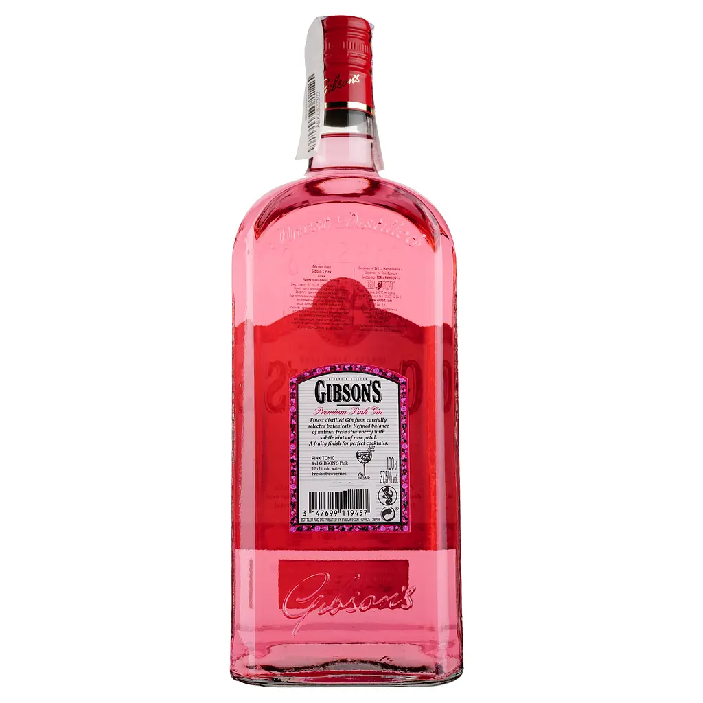 Джин Gibson's Pink, 37,5%, 1 л - фото 2
