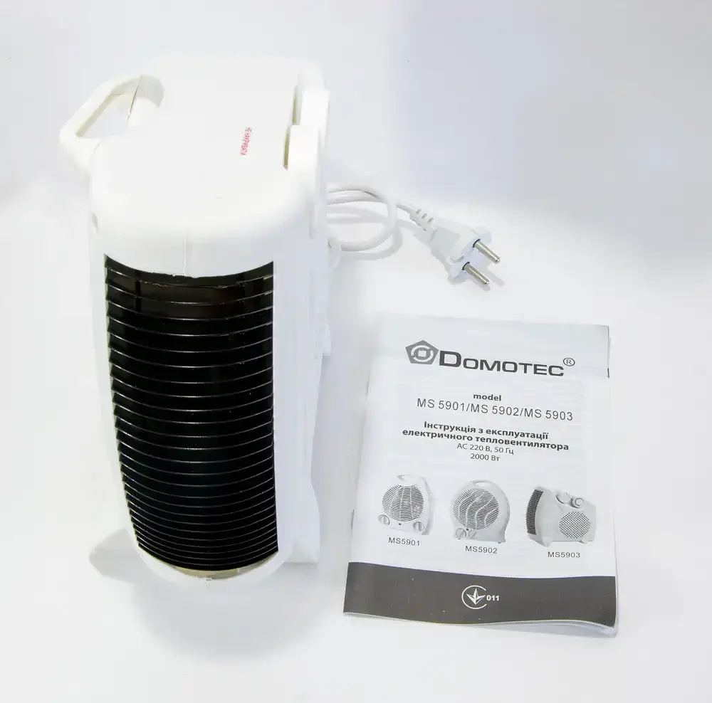 Тепловентилятор Domotec MS 5903 2000W, Електричний нагрівач дуйчик для дому та офісу - фото 3