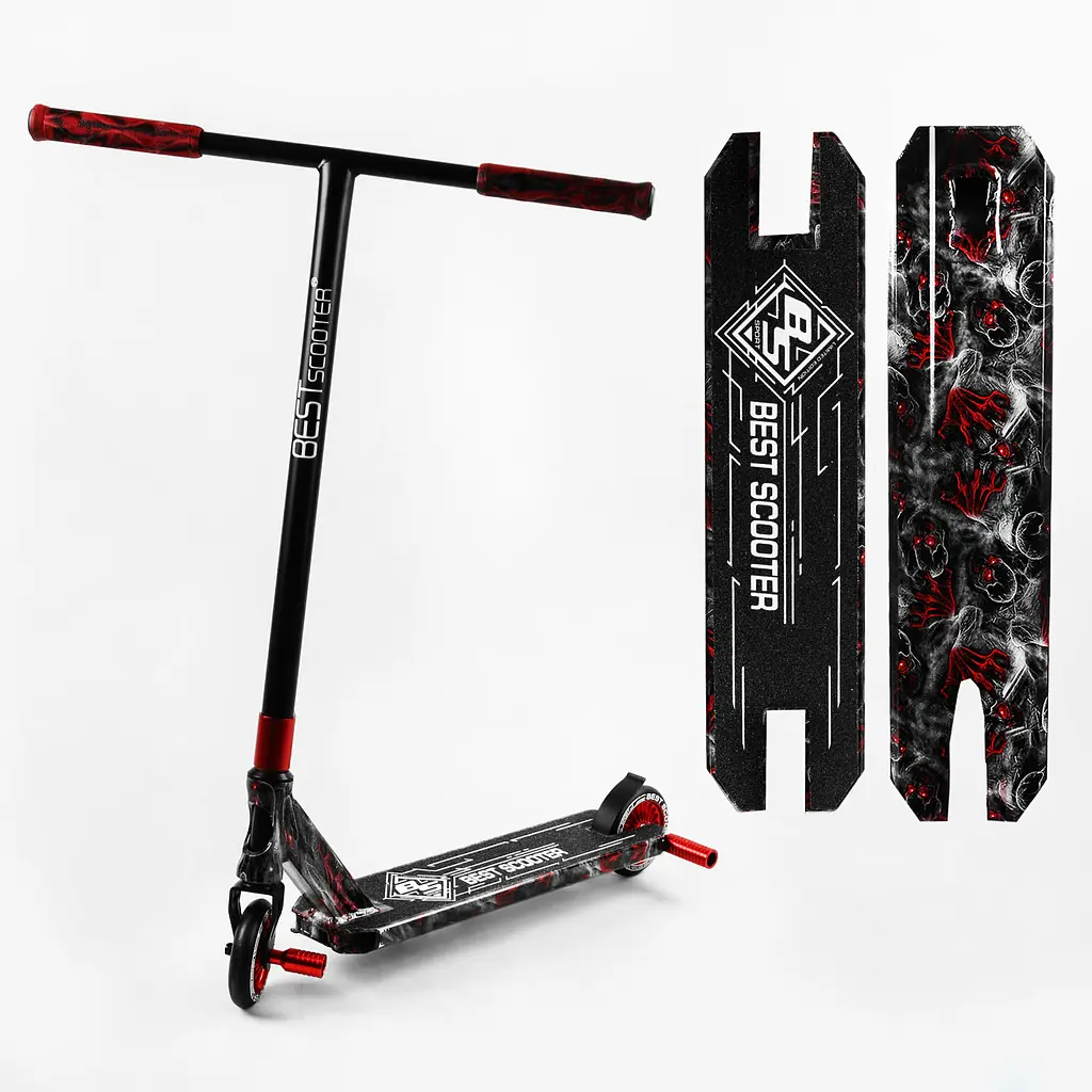 Самокат трюковий Best Scooter 72х13х58 см Різнобарвний 000231676 - фото 2