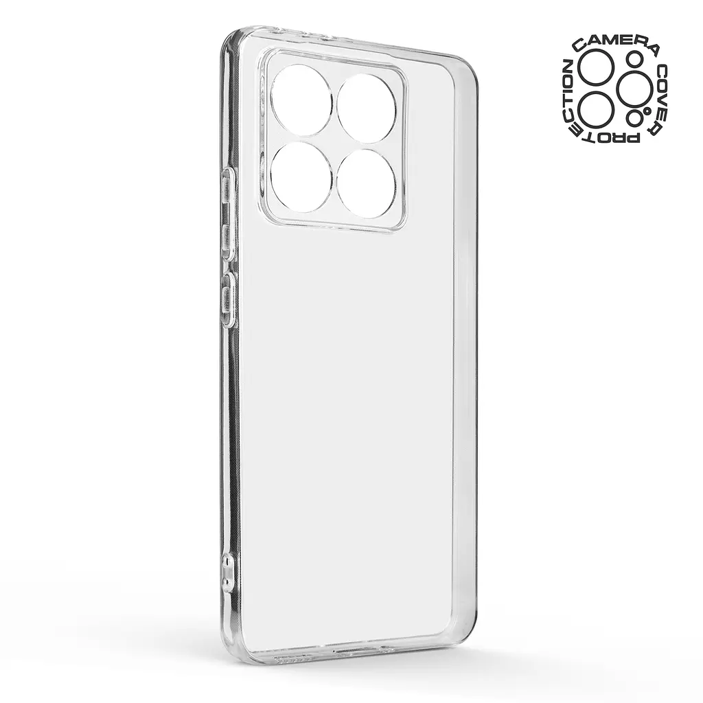 Прозрачный чехол для Xiaomi 14T с защитой камеры, тонкий, силиконовый, бесцветный, ударостойкий, противоударный бампер c закрытой камерой, ArmorStandart (ARM79337) - фото 2