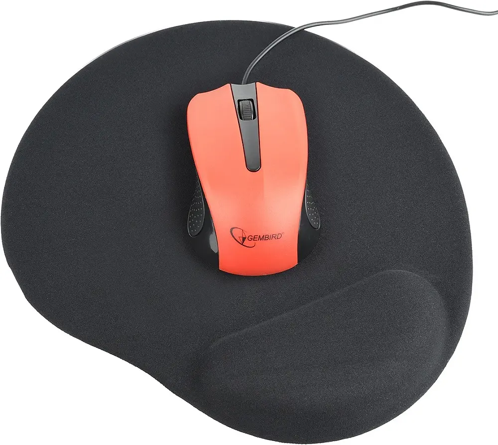 Килимок Gembird Gel Mouse Pad with Wrist Support black (MP-GEL-BK) - фото 3