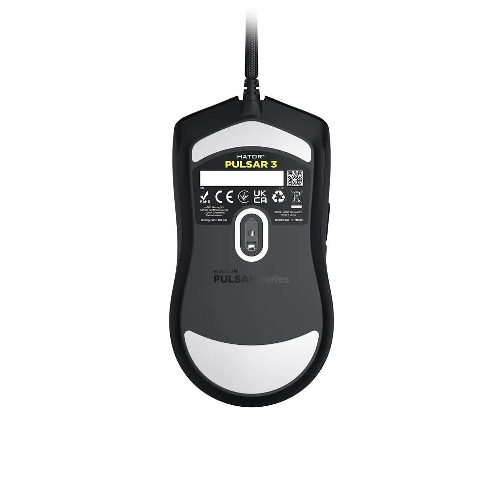 Мышь Hator Pulsar 3, Black, USB, оптическая (сенсор PixArt PMW 3311), до 12000 dpi, 35G, RGB подсветка, переключатели Hator Optical 100M/Kailh 3M, 1.8 м (HTM610) - фото 5