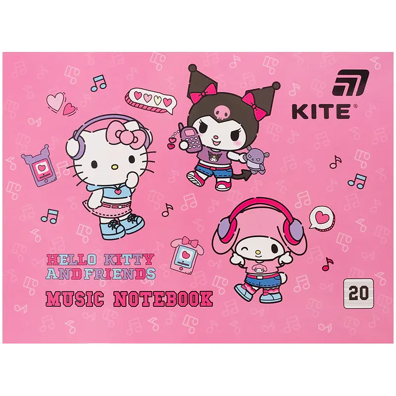 Нотний зошит А5 20арк. Hello Kitty №HK26-405/Kite/ - фото 3