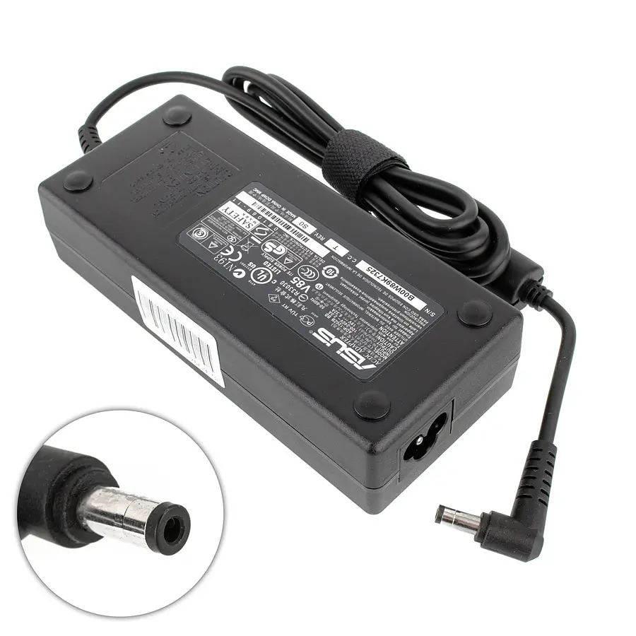 Блок живлення для ноутбука Asus 19V, 6.3A, 120W, 5.5x2.5мм, 3 hole, L-подібний роз'єм, black (без кабеля) - фото 2