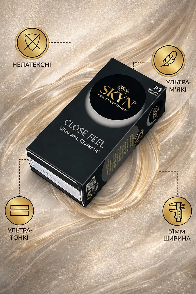 Презервативи SKYN Close Feel 5 шт — безлатексні з щільною посадкою, максимум контакту, поштучно - фото 3