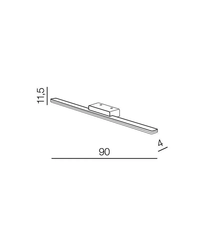 Світильник підсвітка для дзеркала Azzardo AZ5695 Epsilon LED 1x27W 4000K 2622Lm IP44 - фото 3