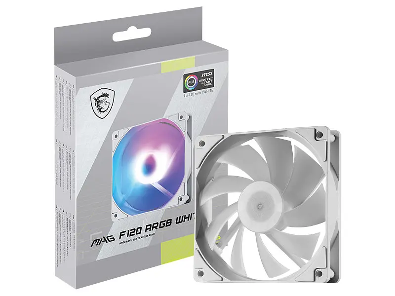 Корпусний вентилятор MSI MAG F120 ARGB WHITE-1W - фото 2