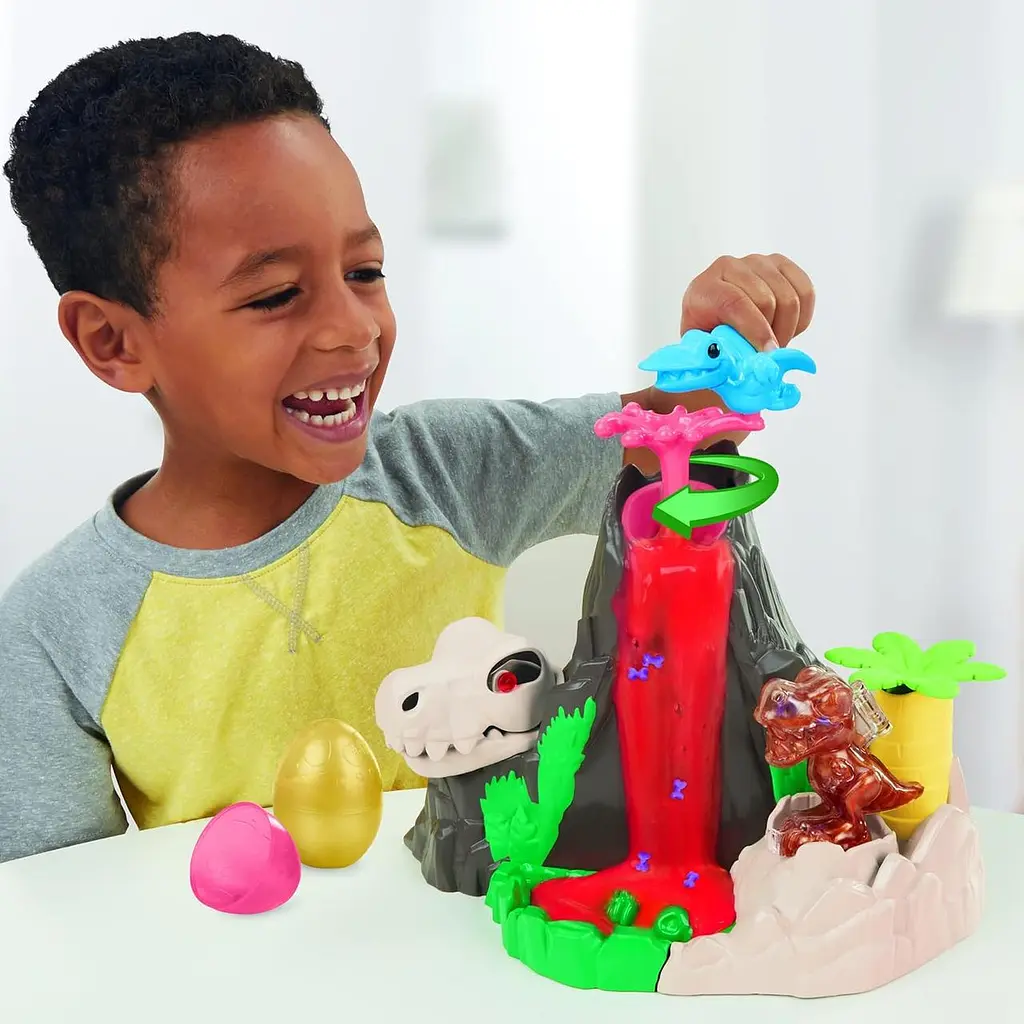 Ігровий набір Плей До Острів лавових кісток Hasbro Play-Doh Slime Dino Crew Lava Bones Island Volcano, вулкан зі слаймами 4 слайми (SKU-378) - фото 5