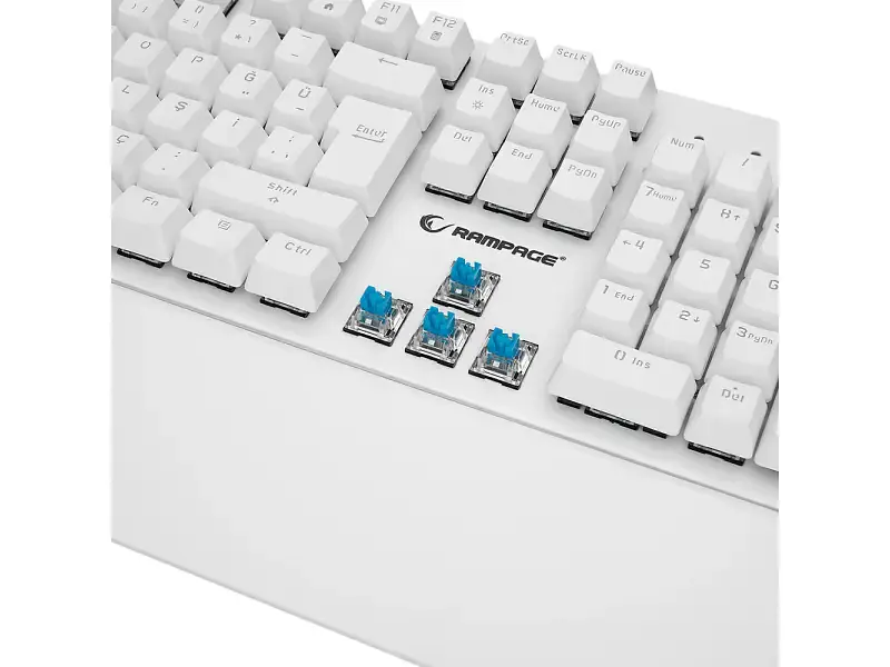 Клавіатура Rampage UMBRA KB-R86 Blue Switch White (KB-R86WHITEBS) - фото 5