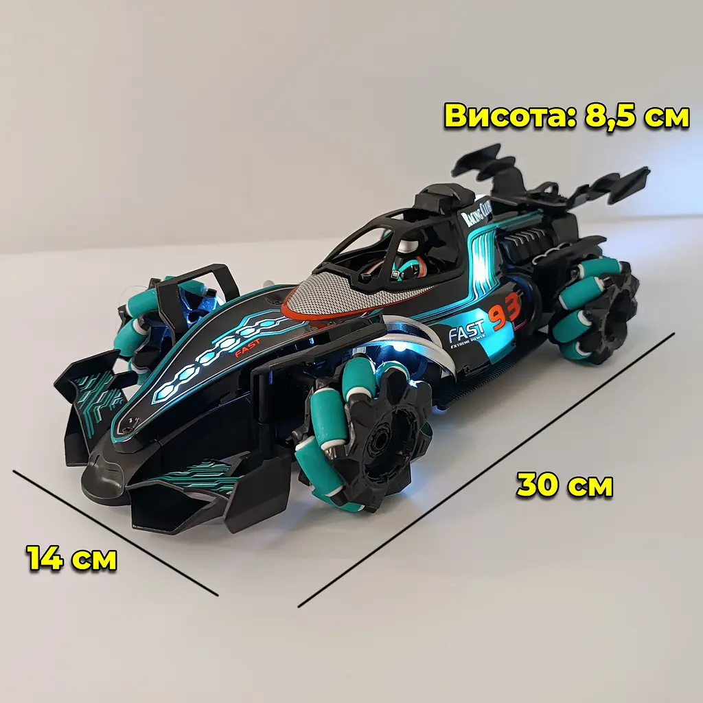 Машинка на радиоуправлении Racing Стиль Формула-1, пускает пар, светится - фото 4
