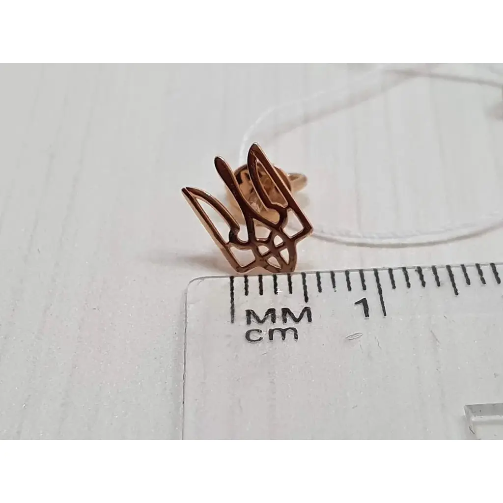 Золотые серьги-пуссеты Favoritum Трезубец. 210167_1 - фото 4