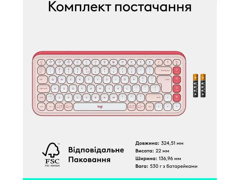 Клавіатура Logitech POP Icon Keys Rose (920-013073) - фото 8