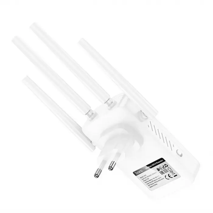 Портативный модем Репитер HOCO HI35 усилитель Wi-Fi сигнала на 4 антенны WiFi4, 300Mbps, 2.4 ГГц Черный - фото 6