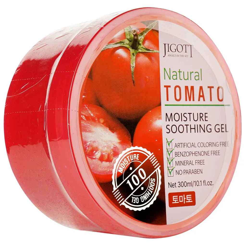 Зволожуючий гель для обличчя Jigott Natural Tomato Moisture Soothing Gel з екстрактом томату, 300 мл - фото 2