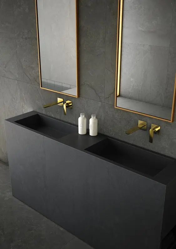 Змішувач для умивальника Kohlman Experience gold + BOX прихованого монтажу QW180EGD, Золотий - фото 3