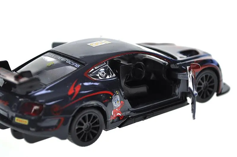 Іграшкова гоночна машинка Bentley Continental GT3 1:43 Автопром металева 4345/4364, в коробці нар. 14,5х6,5х7см - фото 5