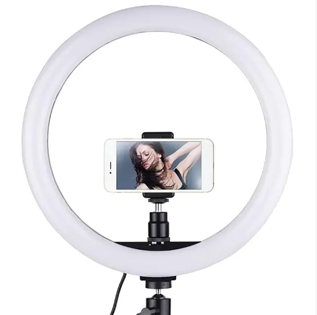 Лампа кільцева LED Ring Light 30 см зі штативом 210 см, тримачем телефона і регулюванням світла, 3 режими - фото 4