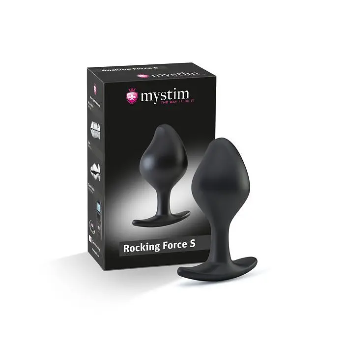 Mystim Rocking Force S - Силіконова анальна пробка для електростимулятора, 10х3,7 см - фото 7