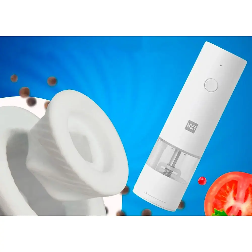 Подрібнювач солі та перцю HuoHou Electric Grinder Charging Type HU0201 White [129263] - фото 3