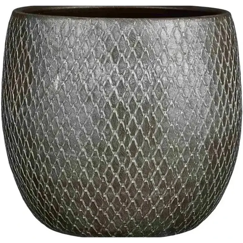 Кашпо Edelman Madeira pot round 18 см срібне (1167610)