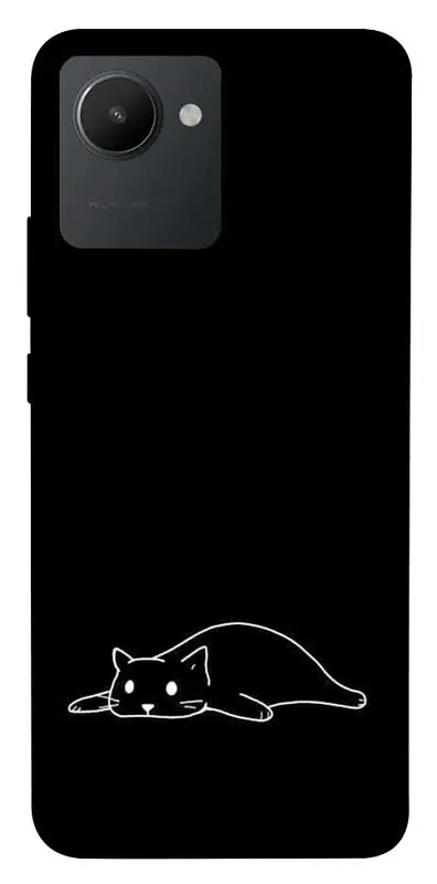 TPU чохол Demsky Lazy cat для Realme C30s