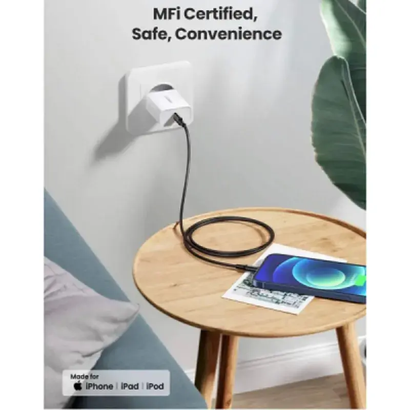 Дата кабель USB-C to Lightning 2.0m 3A US171 black Ugreen (60752) - фото 4
