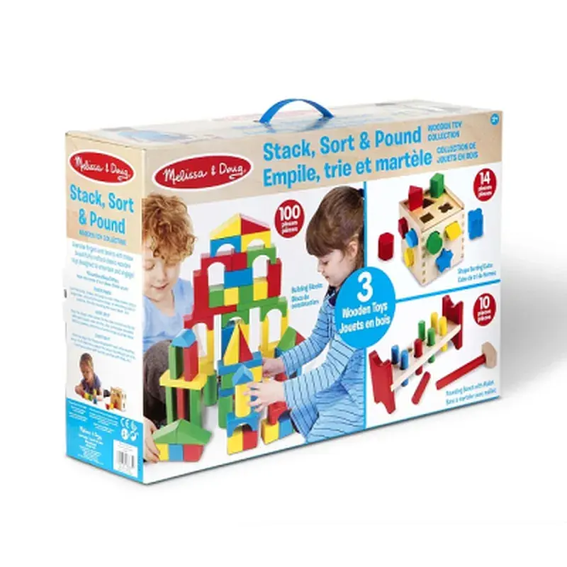Розвиваюча іграшка Melissa&Doug МЕГА-набір Кубики/Сортер/Стучалка (MD93685) - фото 7
