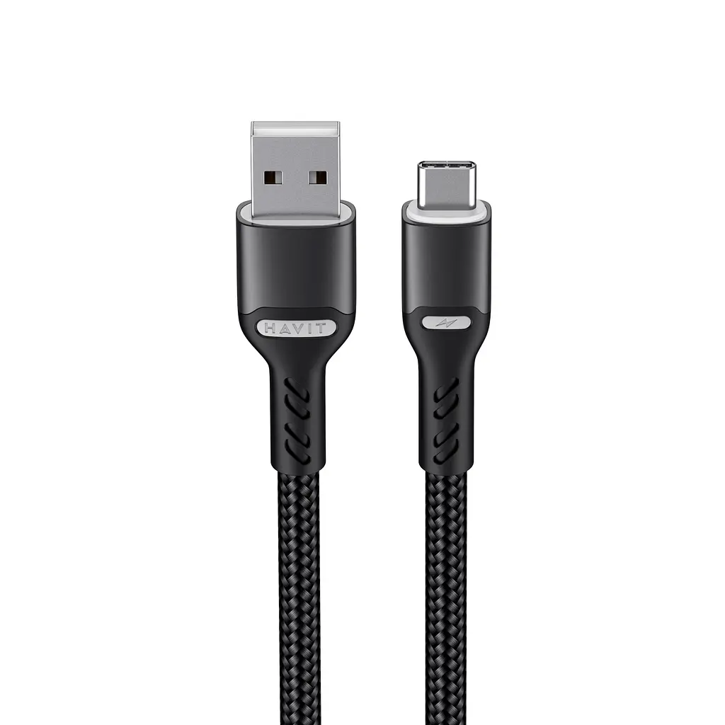 Кабель USB - USB-C HAVIT HV-CB6217 3A 1м Black HAVIT (27810-000) - фото 2