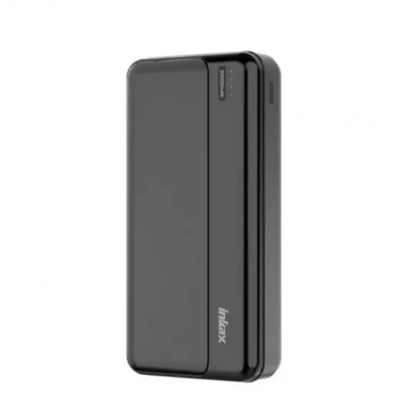 Зовнішній акумулятор павербанк універсальний Power Bank INKAX PB-02A 20000 mAh 2xUSB/1xType-C/1xMicro USB Портативна батарея з індикатором заряду для телефона та гаджетів Чорний