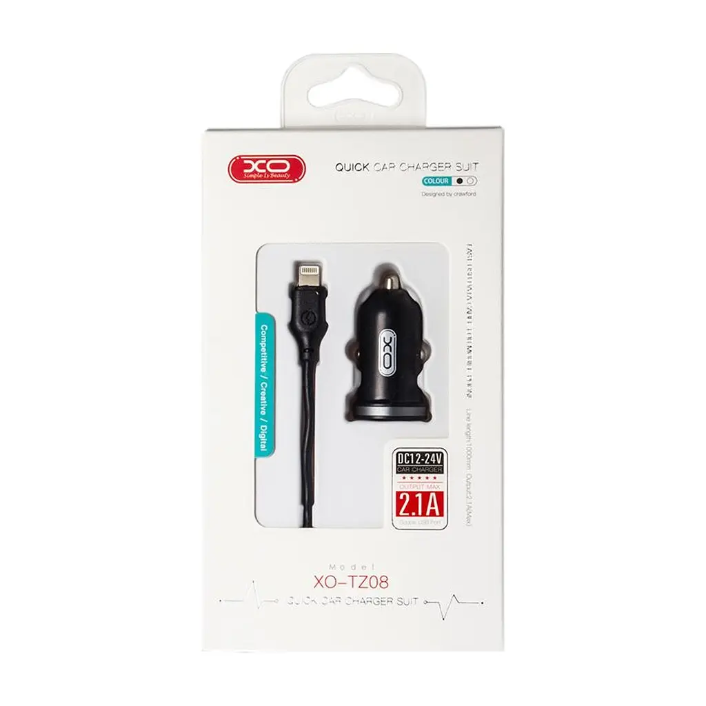 Зарядний пристрій XO 2xUSB 2.1A + cable USB to Lightning black (TZ08-L-BK) - фото 5