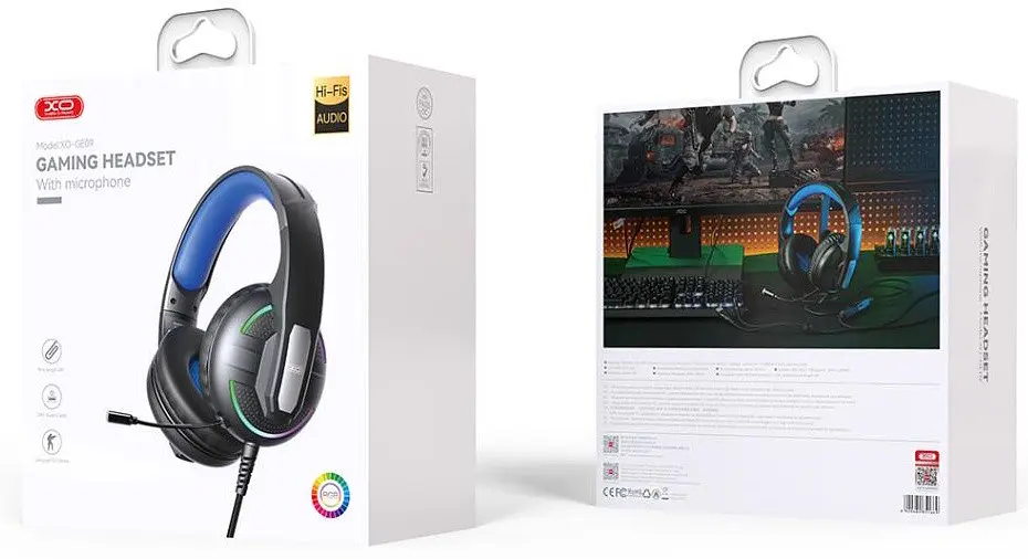 Провідні навушники XO GE09 Gaming Wired Headphones Чорний - фото 4
