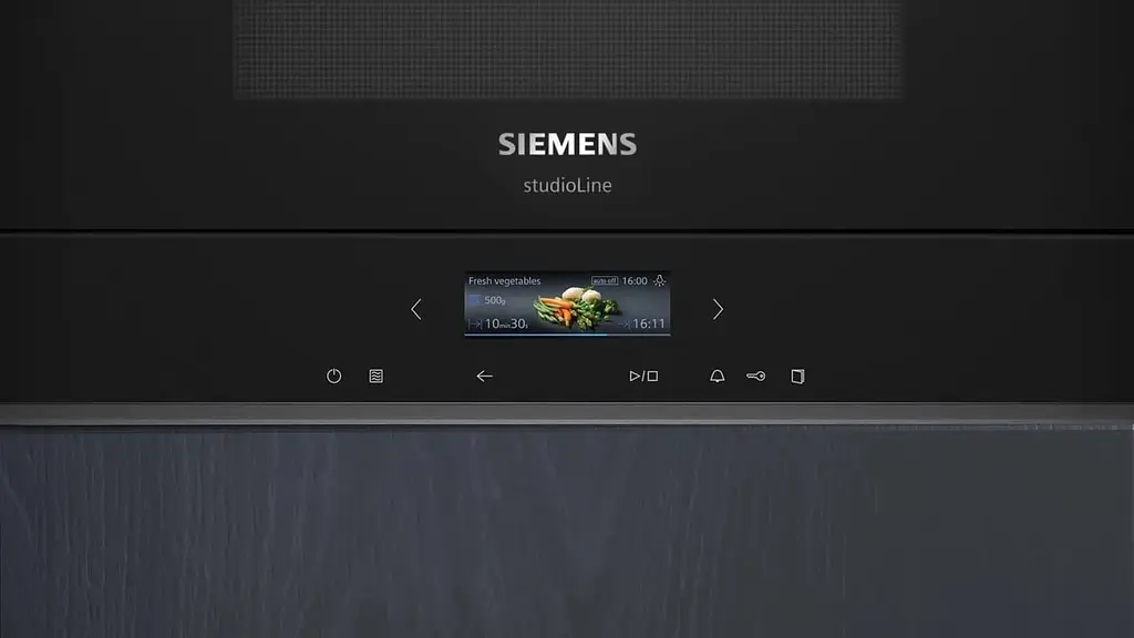 Микроволновая печь Siemens встроенная 21л 900Вт гриль дисплей черный - фото 2