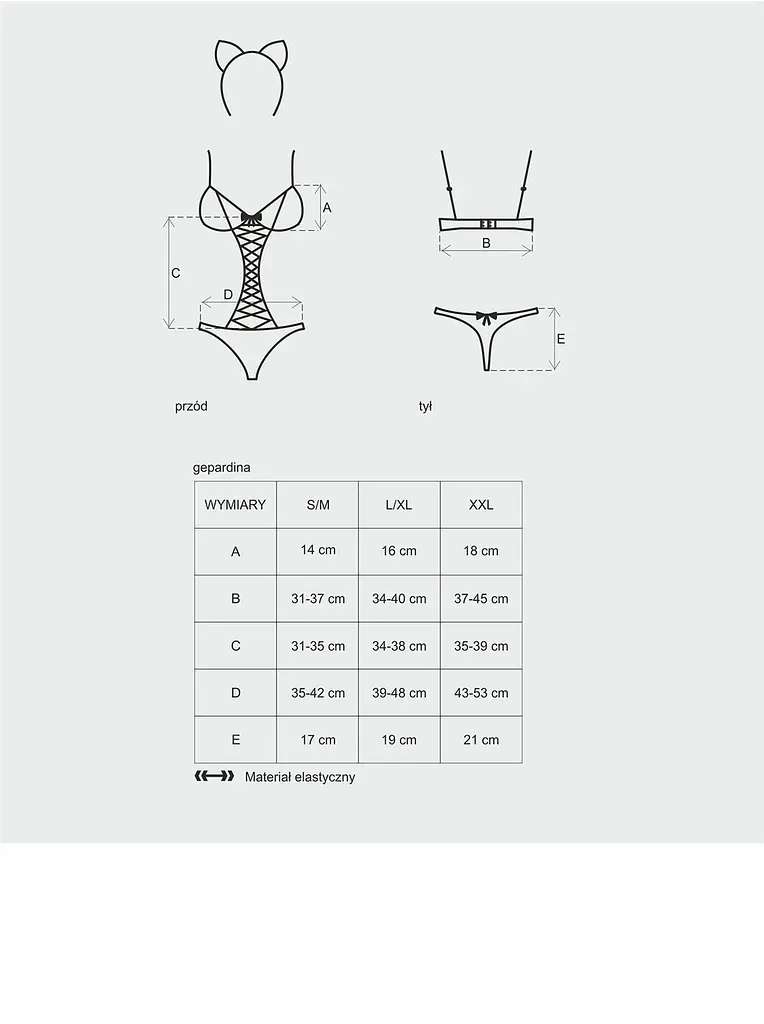 Эротический костюм Obsessive Gepardina L/XL черный - фото 6