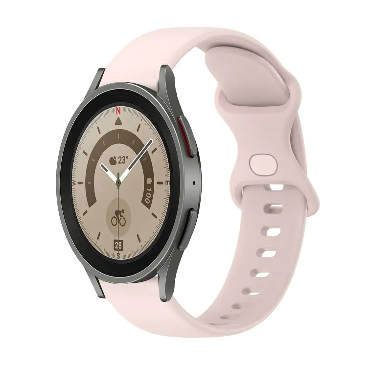 Ремінець силіконовий для смарт-годин BeWatch Amazfit універсальний S 20 мм CBітло-рожевий (101N3S09.2) - фото 5