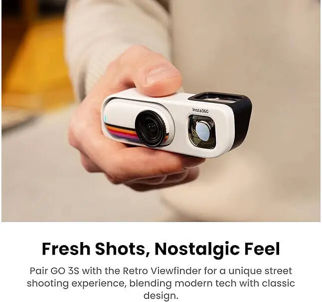 Екшн-камера Insta360 GO 3S Retro Bundle (Special Edition) Canvas White 128G - фото 11
