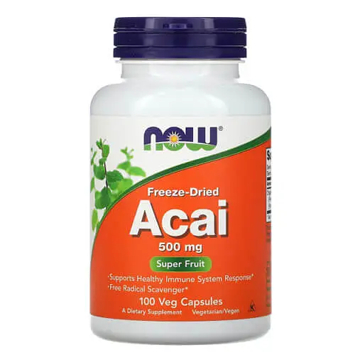 Інші екстракти Freeze-Dried Acai 500 mg 100 капсул NOW vit0005847