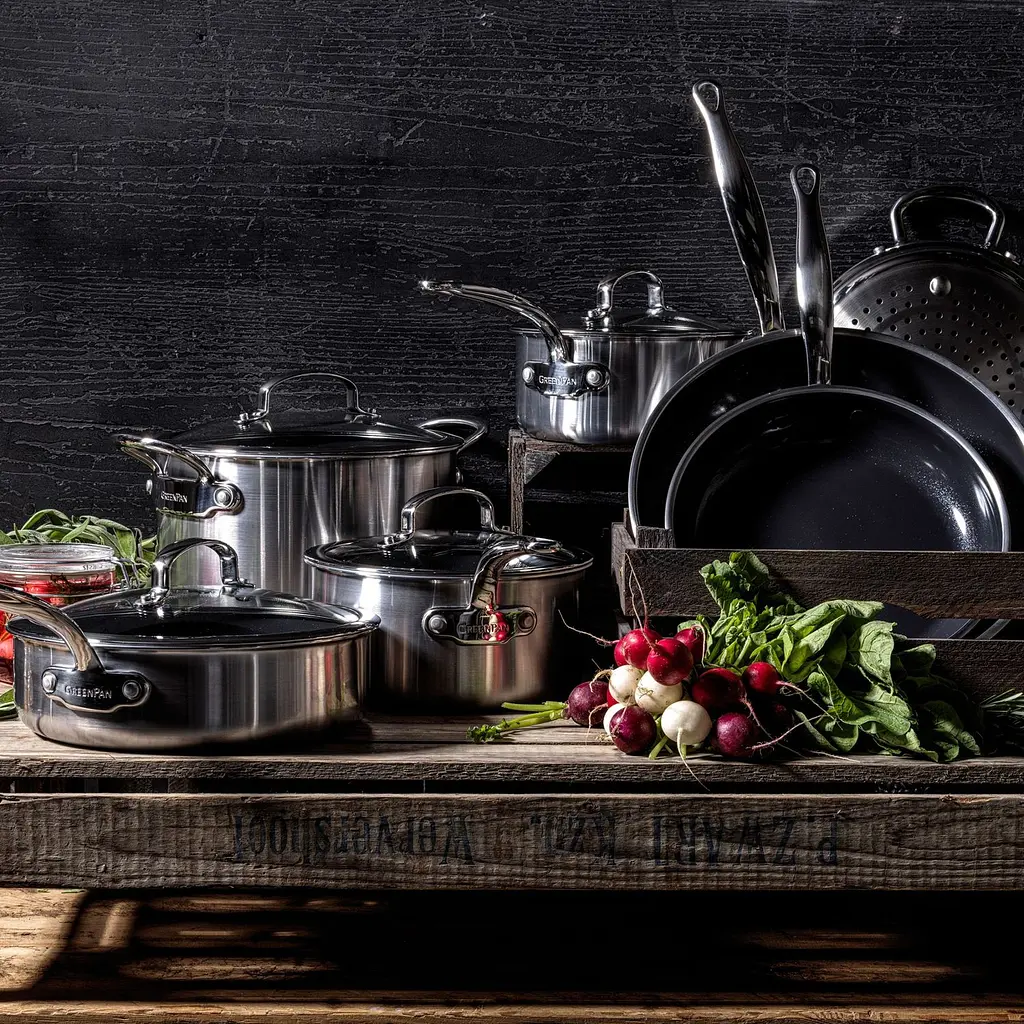 Набір ковшів GreenPan Premiere  з кришками 3 предмети (CC003822-001) - фото 8