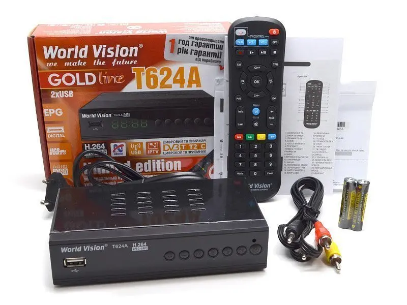 Ефірний Т2 цифровий ресивер World Vision T624A - фото 3