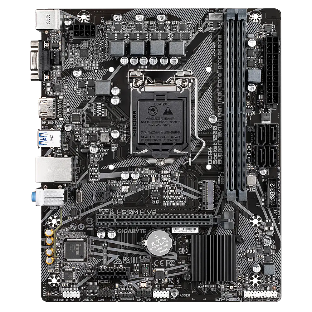 Материнська плата Gigabyte H510M H V2 LGA 1200 (H510M H V2) Б/В - фото 3