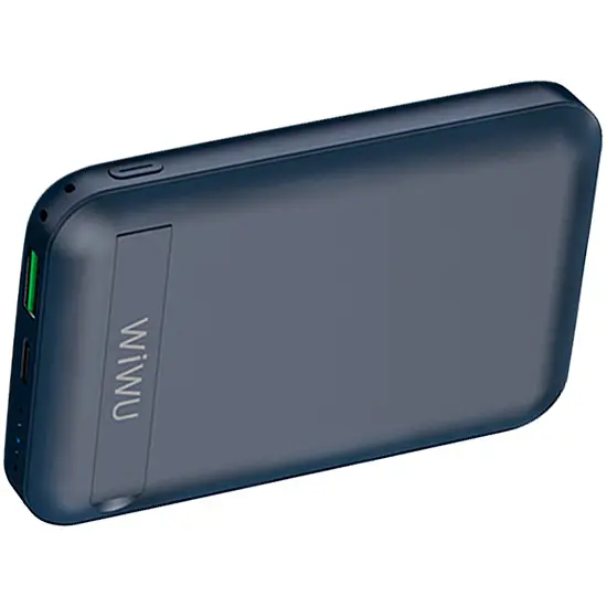Зовнішній акумулятор Wiwu Snap Cube Magnetic Wireless Charger 10000mAh Blue [6973218947013] [104331] - фото 3