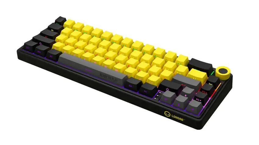 Клавиатура Lorgar KBP70MW Pro Wireless 65% Compact Black Yellow EN/UA (LRG-KBP70MW-YL-US) - фото 4