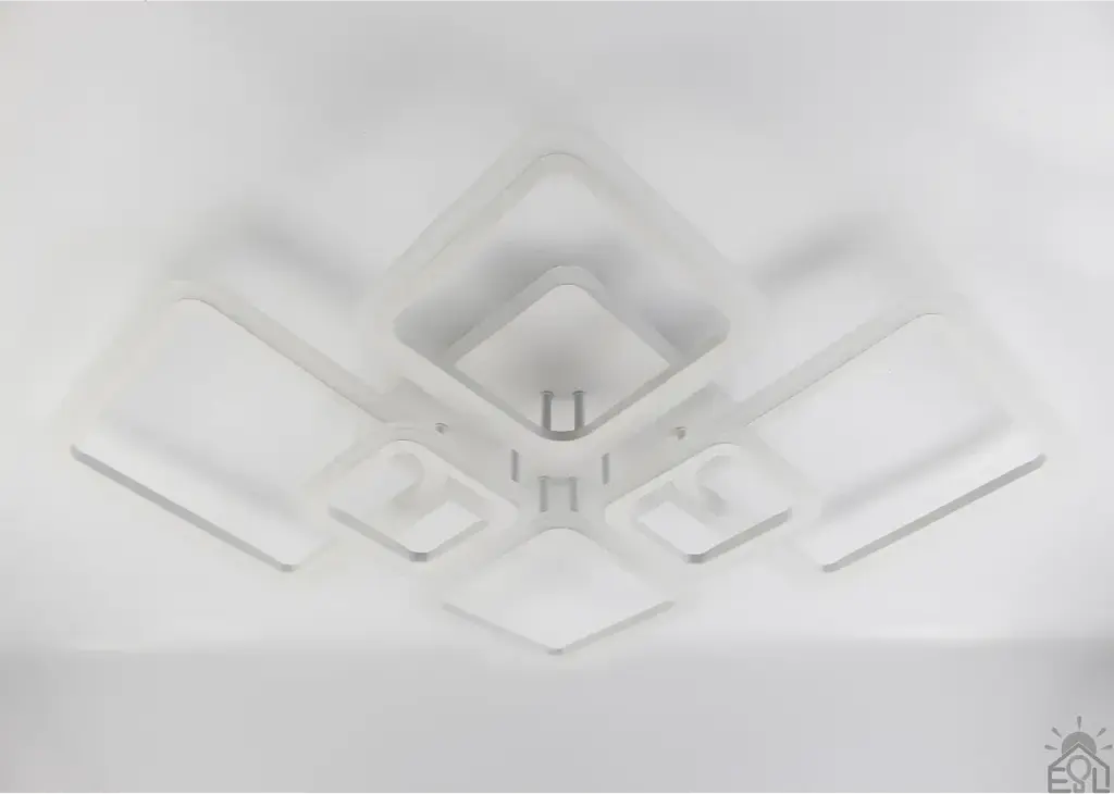 Смарт люстра керована світлодіодна OVAL RGB 7S 120 Вт SMART 960x750x110 мм Біла ESLLSE - фото 8
