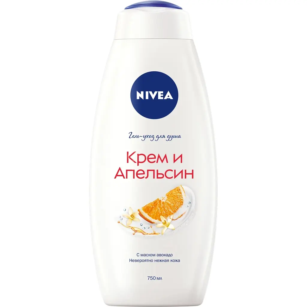 Гель для душу Nivea Крем і Апельсин 750 мл (9005800263694)