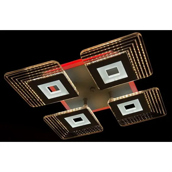 LED люстра світильник з пультом і підсвічуванням Linisoln 2726-4 GR - фото 2