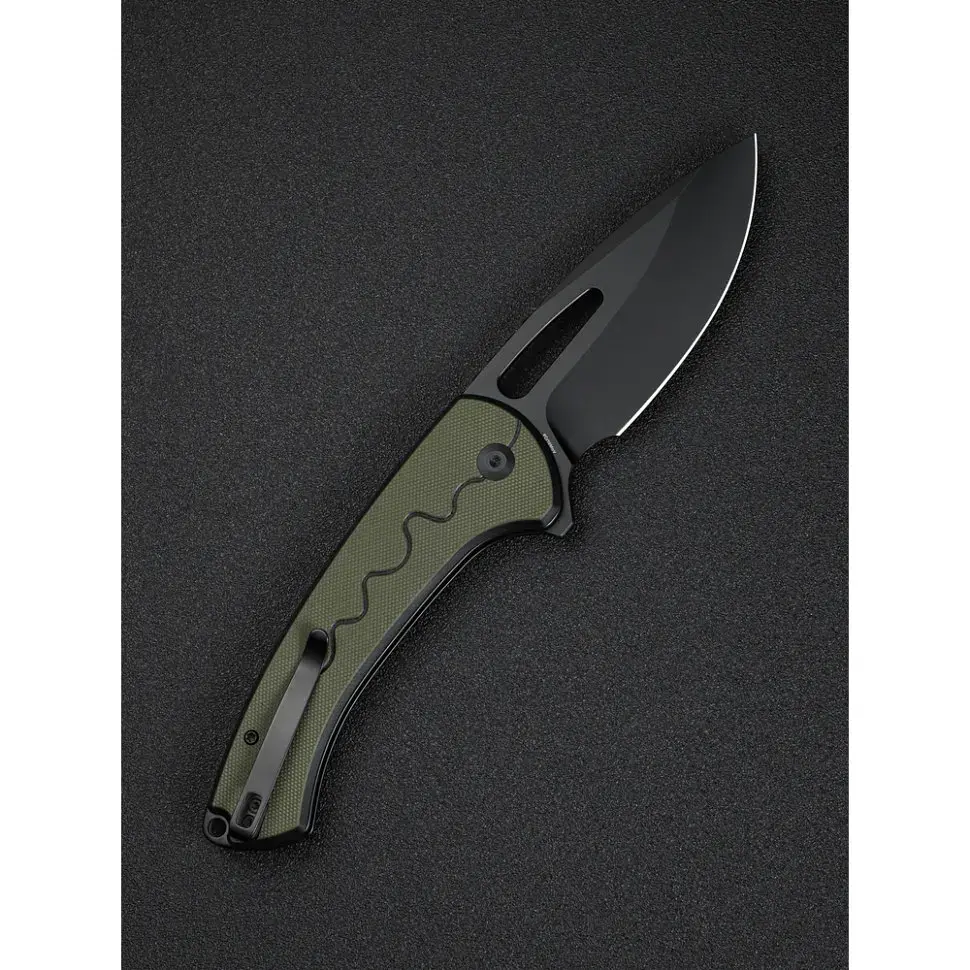 Ніж Sencut Squiggy, Black/Green G10, Darkwash (S24082A-2) - фото 9