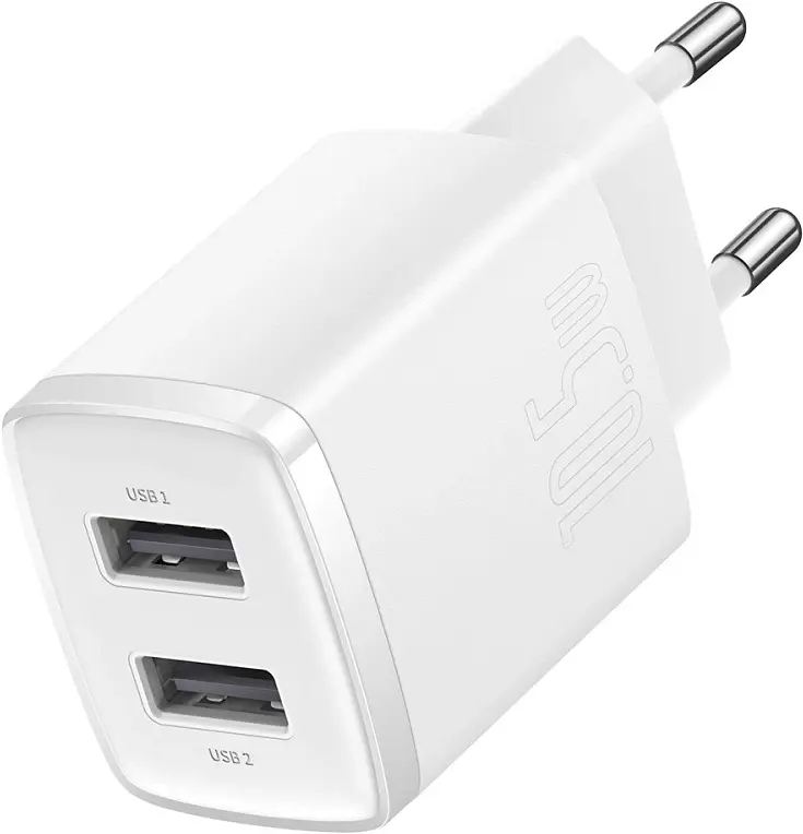 Зарядний пристрій Baseus Compact Charger 2U 10.5W EU white (CCXJ010202) - фото 5