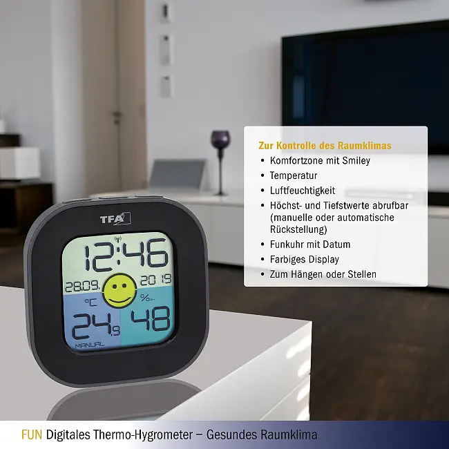 Термогігрометр цифровий TFA Fun 30505001 - фото 3